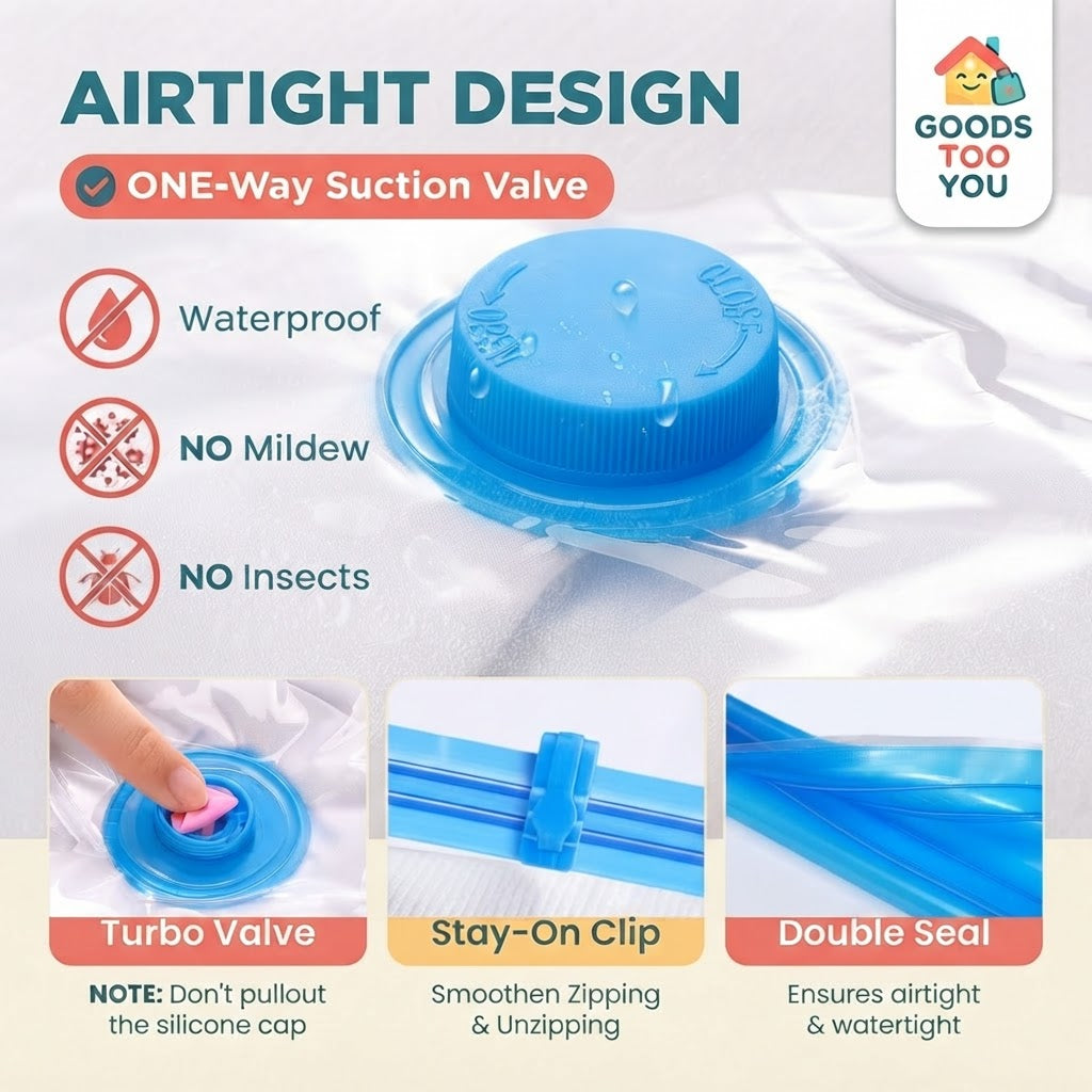 Reusable Vacuum Seal Clothes Storage Bag Set